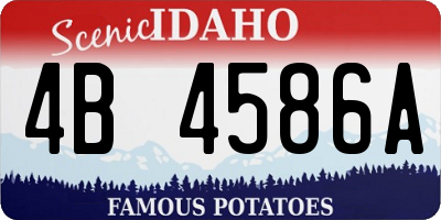 ID license plate 4B4586A