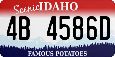 ID license plate 4B4586D