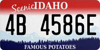 ID license plate 4B4586E