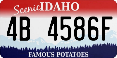 ID license plate 4B4586F