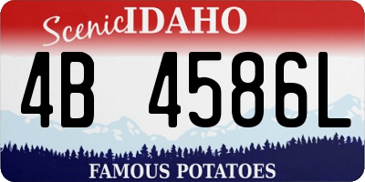 ID license plate 4B4586L