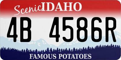 ID license plate 4B4586R