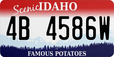ID license plate 4B4586W