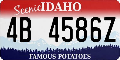 ID license plate 4B4586Z