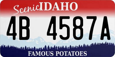 ID license plate 4B4587A