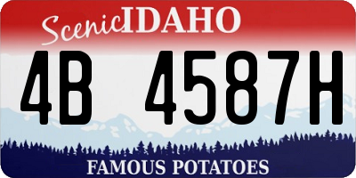 ID license plate 4B4587H