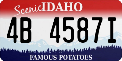 ID license plate 4B4587I