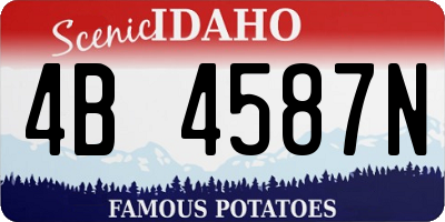 ID license plate 4B4587N