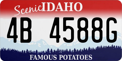 ID license plate 4B4588G