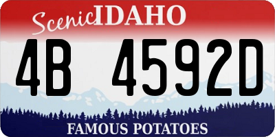 ID license plate 4B4592D