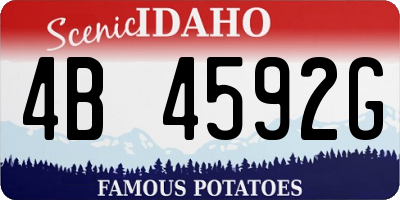 ID license plate 4B4592G