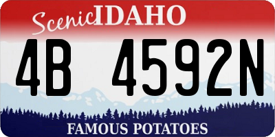ID license plate 4B4592N