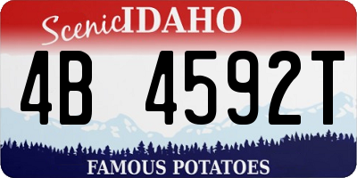 ID license plate 4B4592T