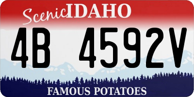 ID license plate 4B4592V