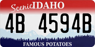 ID license plate 4B4594B