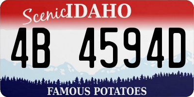 ID license plate 4B4594D