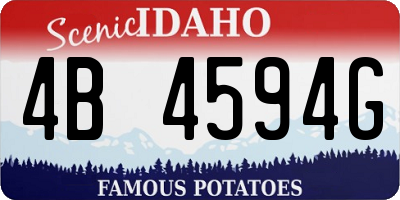 ID license plate 4B4594G