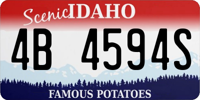 ID license plate 4B4594S