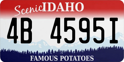 ID license plate 4B4595I