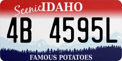 ID license plate 4B4595L