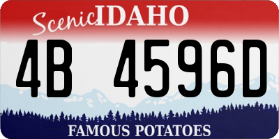 ID license plate 4B4596D