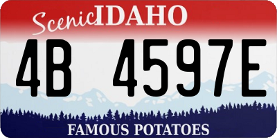 ID license plate 4B4597E