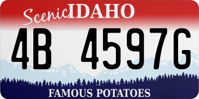 ID license plate 4B4597G