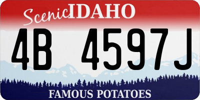 ID license plate 4B4597J