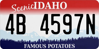 ID license plate 4B4597N