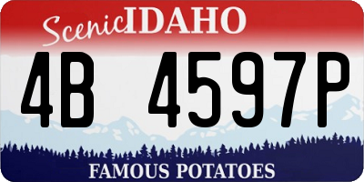 ID license plate 4B4597P