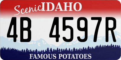 ID license plate 4B4597R
