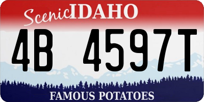 ID license plate 4B4597T