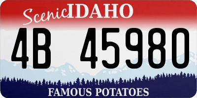 ID license plate 4B4598O