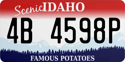 ID license plate 4B4598P