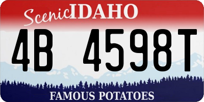 ID license plate 4B4598T