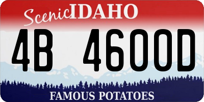 ID license plate 4B4600D