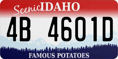 ID license plate 4B4601D
