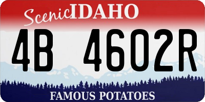 ID license plate 4B4602R