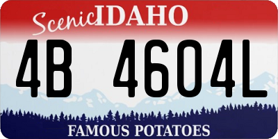 ID license plate 4B4604L