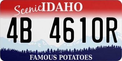 ID license plate 4B4610R