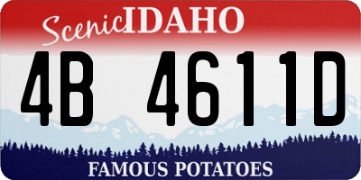 ID license plate 4B4611D