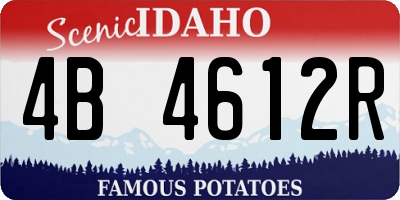 ID license plate 4B4612R
