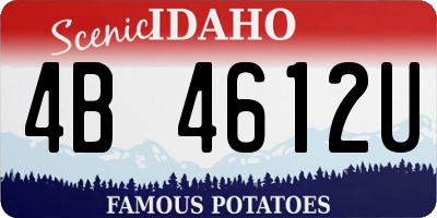 ID license plate 4B4612U