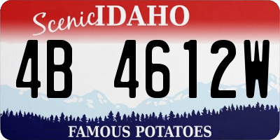 ID license plate 4B4612W