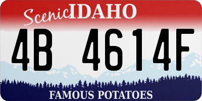 ID license plate 4B4614F