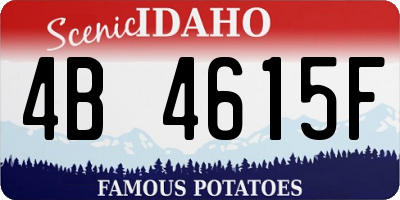 ID license plate 4B4615F