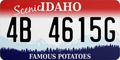 ID license plate 4B4615G
