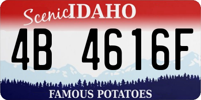 ID license plate 4B4616F