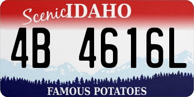 ID license plate 4B4616L