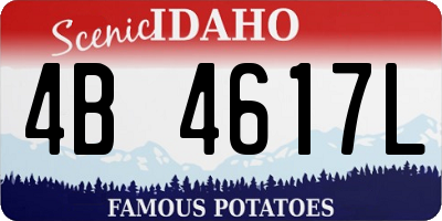 ID license plate 4B4617L